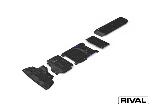 sada ocelových krytů podvozku Ford Ranger II (P703) - motor, radiator, převodovka, rozdělovací převodovka a nádrž