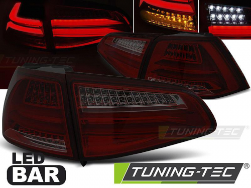 Zadní světla LED bar VW Golf VII červená/kouřová