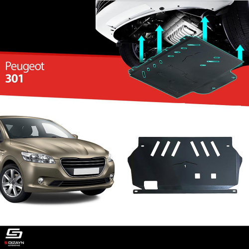 Ocelový kryt pod motor (2mm) Peugeot 301