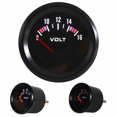 Voltmetr 52mm černý
