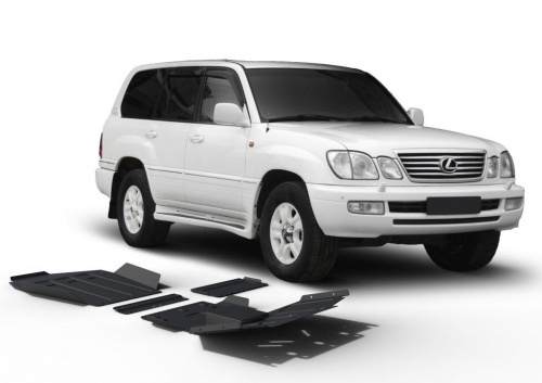 sada ocelových krytů podvozku Lexus LX 470 , motor a převodovka