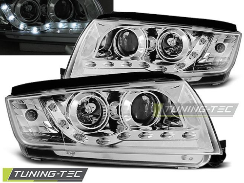 Přední světla s LED parkovacím světlem pro Škoda Fabia I