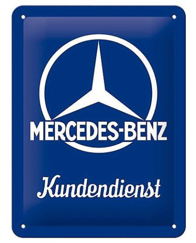 Retro cedule Mercedes-Benz Kundendienst 15x20cm