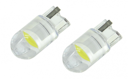LED autožárovka 1LED COB 12V T10 bílá 2ks