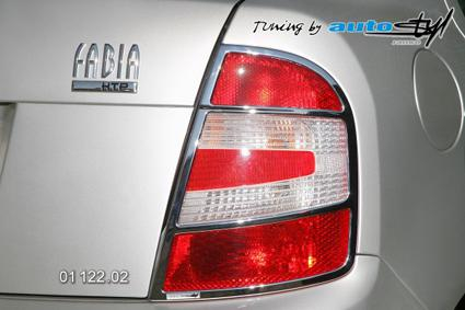 Rámečky zadních světel Škoda Fabia I FL - chrom