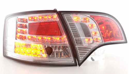 Zadní světla s LED Audi A4 B7 chrom