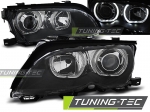 Přední světla LED Angel Eyes BMW 3 E46 černá