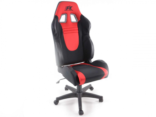 Sportovní sedačka Racecar - kancelářská židle, textiní, červeno-černá