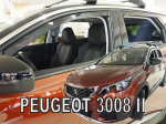 Deflektory-ofuky oken Peugeot 3008 - přední+zadní