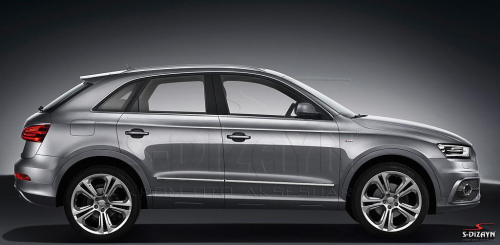 Nerez + ABS lišty dveří Audi Q3 8U