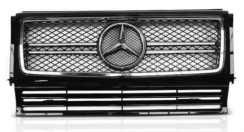 Sportovní maska s logem Mercedes G Class W463, AMG-style černá-chrom