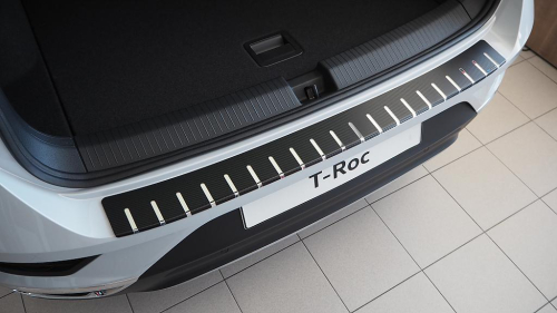 Kryt prahu pátých dveří - nerez+karbon Volkswagen T-ROC // T-ROC Facelift