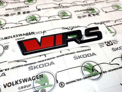 Originál Škoda zadní nápis VRS - černý RS Black