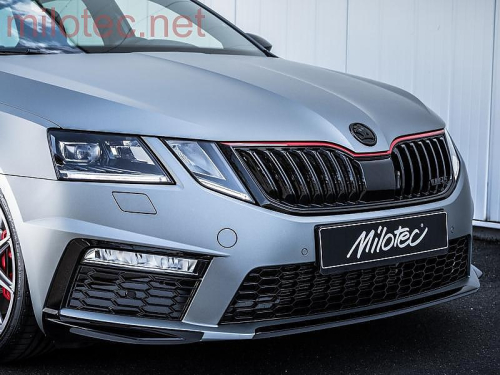 Díly předního nárazníku Škoda Octavia III RS FL - černý lesklý "klavírlak"