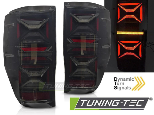 Zadní LED světla s dynamickým blikačem pro Ford Ranger V - kouřové provedení