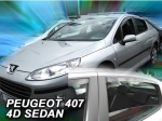 Deflektory-ofuky oken Peugeot 407 sedan