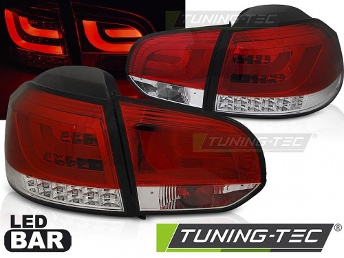Zadní světla LED BAR VW Golf VI červeno/bílá