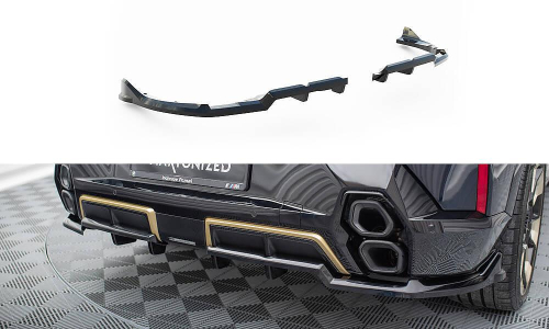 Zadní spoiler nárazníku BMW XM G09 s žebrováním