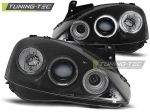 Přední světla černá Angel Eyes Opel Corsa C