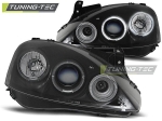 Přední světla černá Angel Eyes Opel Corsa C