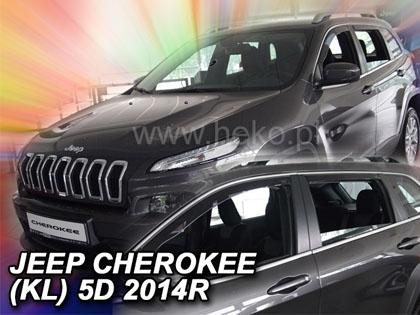 Deflektory-ofuky oken Jeep Cherokee (KL) + zadní