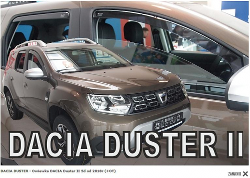 Deflektory-ofuky oken Dacia Duster, přední + zadní