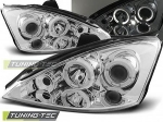 Přední světla angel eyes Ford Focus hatchback - chrom