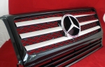 Sportovní maska s logem Mercedes G Class W463, černá-chrom