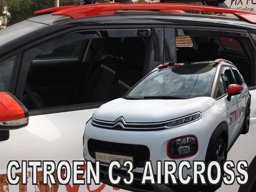 Deflektory-ofuky oken Citroen C3 Aircross, přední+zadní