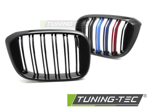 Maska-ledvinky pro BMW X3 G01 / X4 G02, černý lesk s trikolórou