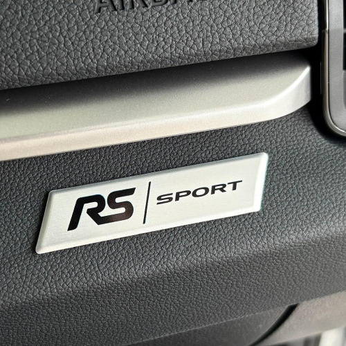 Samolepící interierový štítek RS SPORT - stříbrný