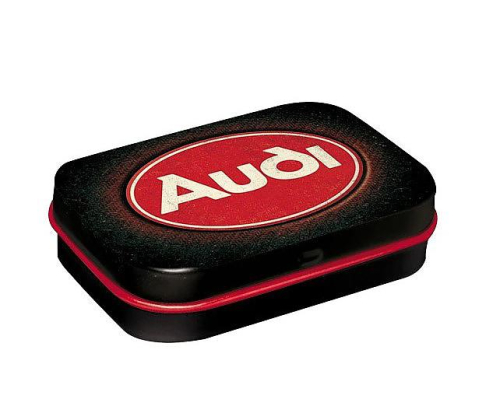 Plechová krabička s mentolkami Mint Box Audi logo