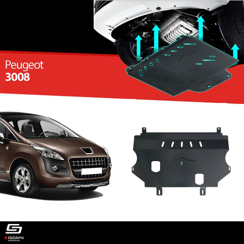 Ocelový kryt pod motor (2mm) Peugeot 3008 I