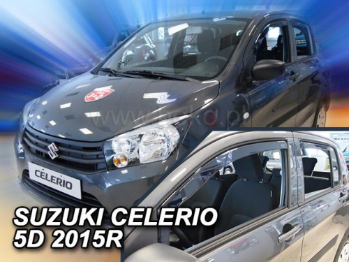 Deflektory-ofuky oken Suzuki Celerio + zadní