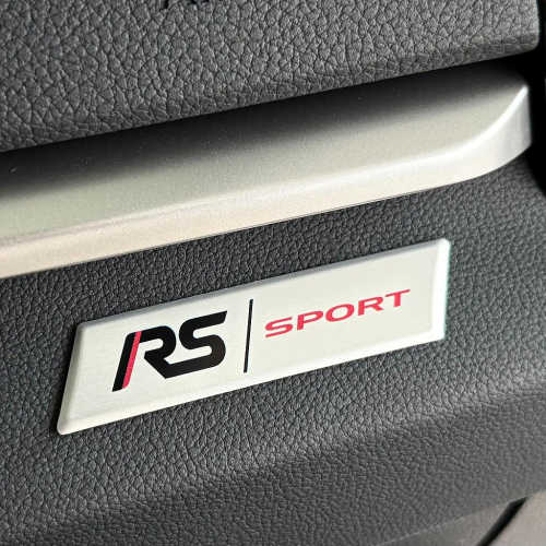 Samolepící interierový štítek RS SPORT - stříbrný