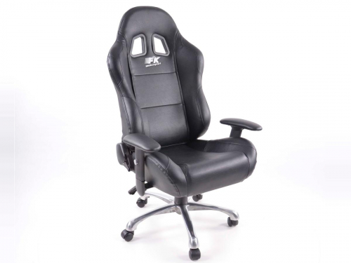 Sportovní sedačka sports seat - kancelářská židle, koženková, černá