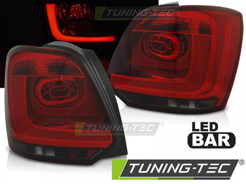 Zadní světla LED BAR VW Polo 6R červená/kouřová