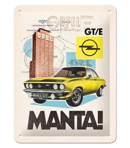 Retro cedule Opel Manta 15x20cm