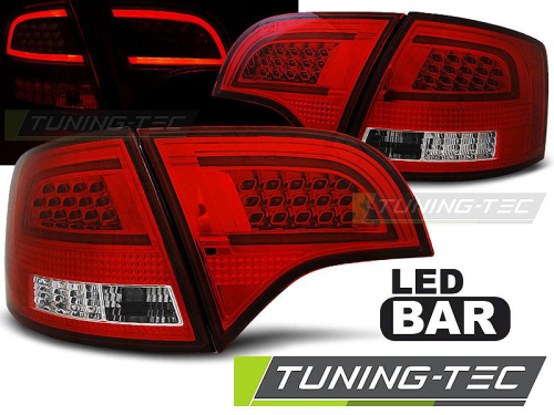 Zadní čirá LED světla Audi A4 Avant B7 červené