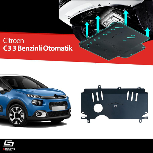 Ocelový kryt pod motor (2mm) Citroen C3 (Benzín automat)