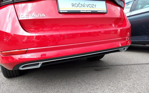 Koncovky výfuku - atrapy Škoda Octavia IV - se středovou lištou