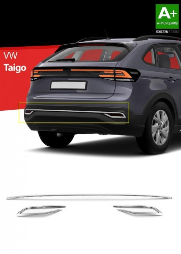 Nerez chrom lišta - rámečky zadního nárazníku Volkswagen Taigo