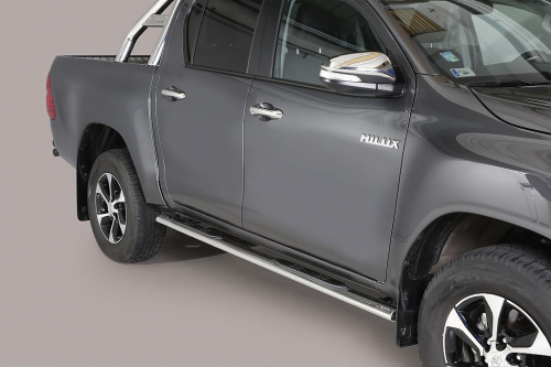 Nerez boční oválné nášlapy Toyota Hilux VIII doublecab