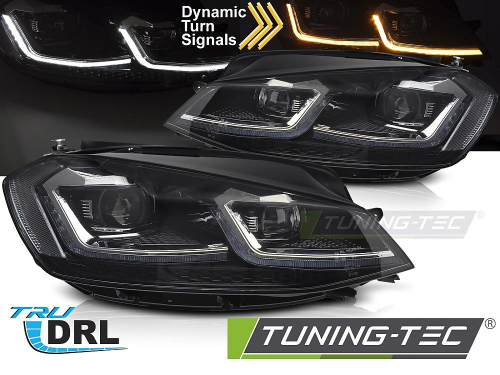 Přední LED světla s denním svícením a dynamickým blinkrem pro Volkswagen Golf VII