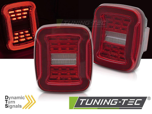 Zadní LED světla s dynamickým blinkrem pro Jeep Wrangler YJ / TJ, červené provedení