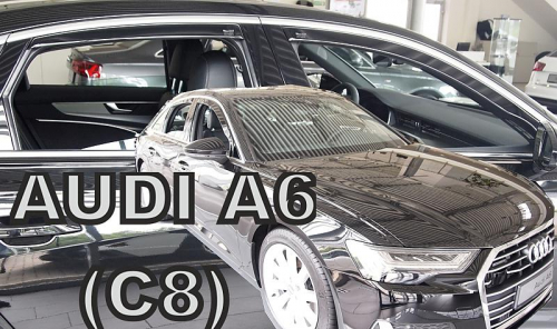 Deflektory-ofuky oken Audi A6 sedan, přední+zadní