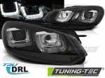 Přední LED světla černá U-type black line Volkswagen Golf VI