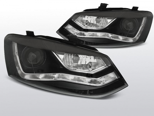 LED přední světla Volkswagen Polo 6R černé