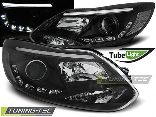 Přední světla LED TubeLights Ford Focus III černá