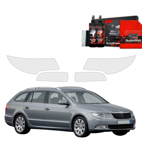 Ochranná folie GRIZZ na přední světlomety Skoda Superb II Kombi